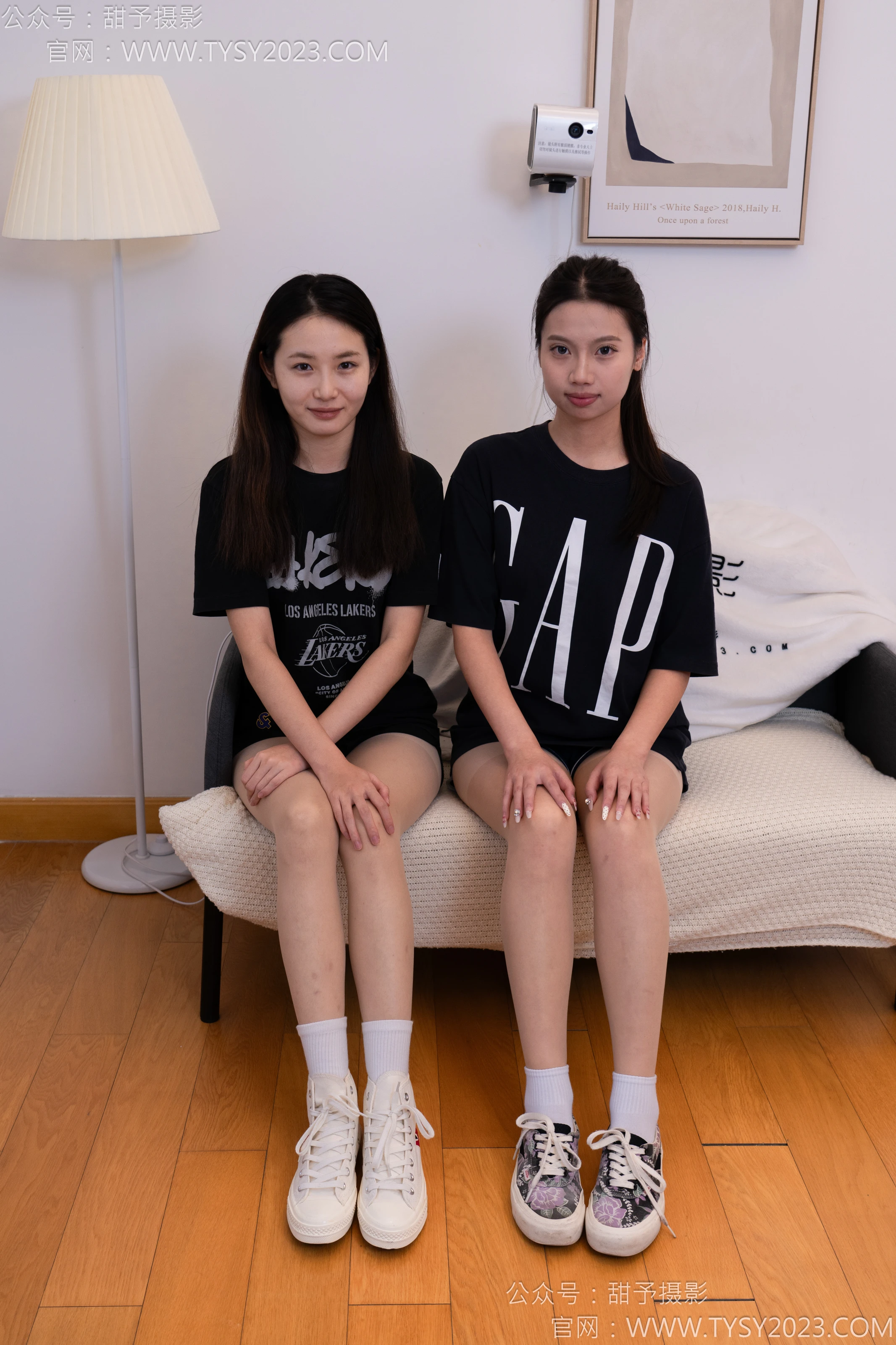 NO.140 思思双人-板鞋、白棉袜、肉丝 - 1预览
