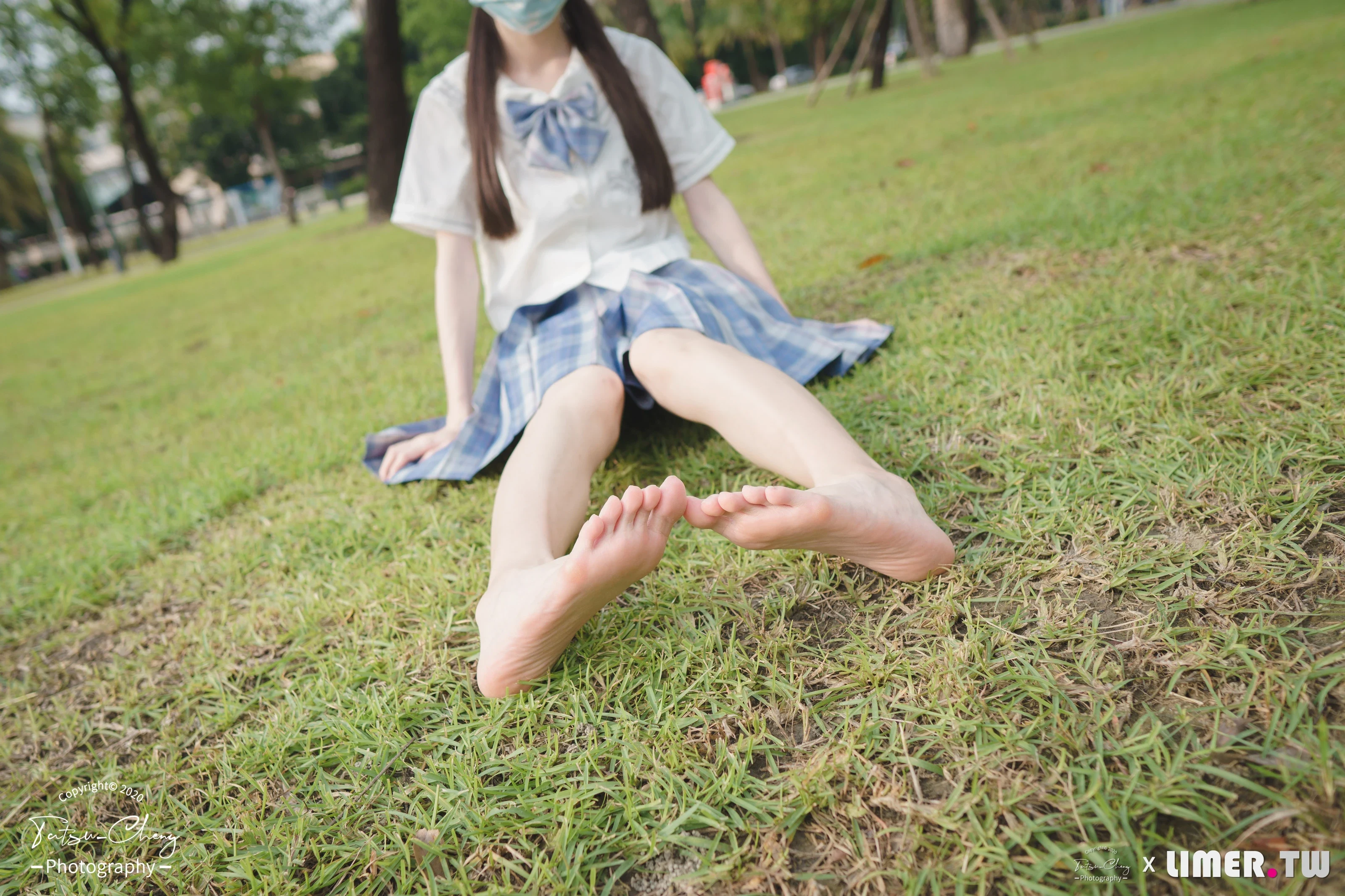 NO.116 JK少女白玉公园裸足白棉袜脚 - 2预览
