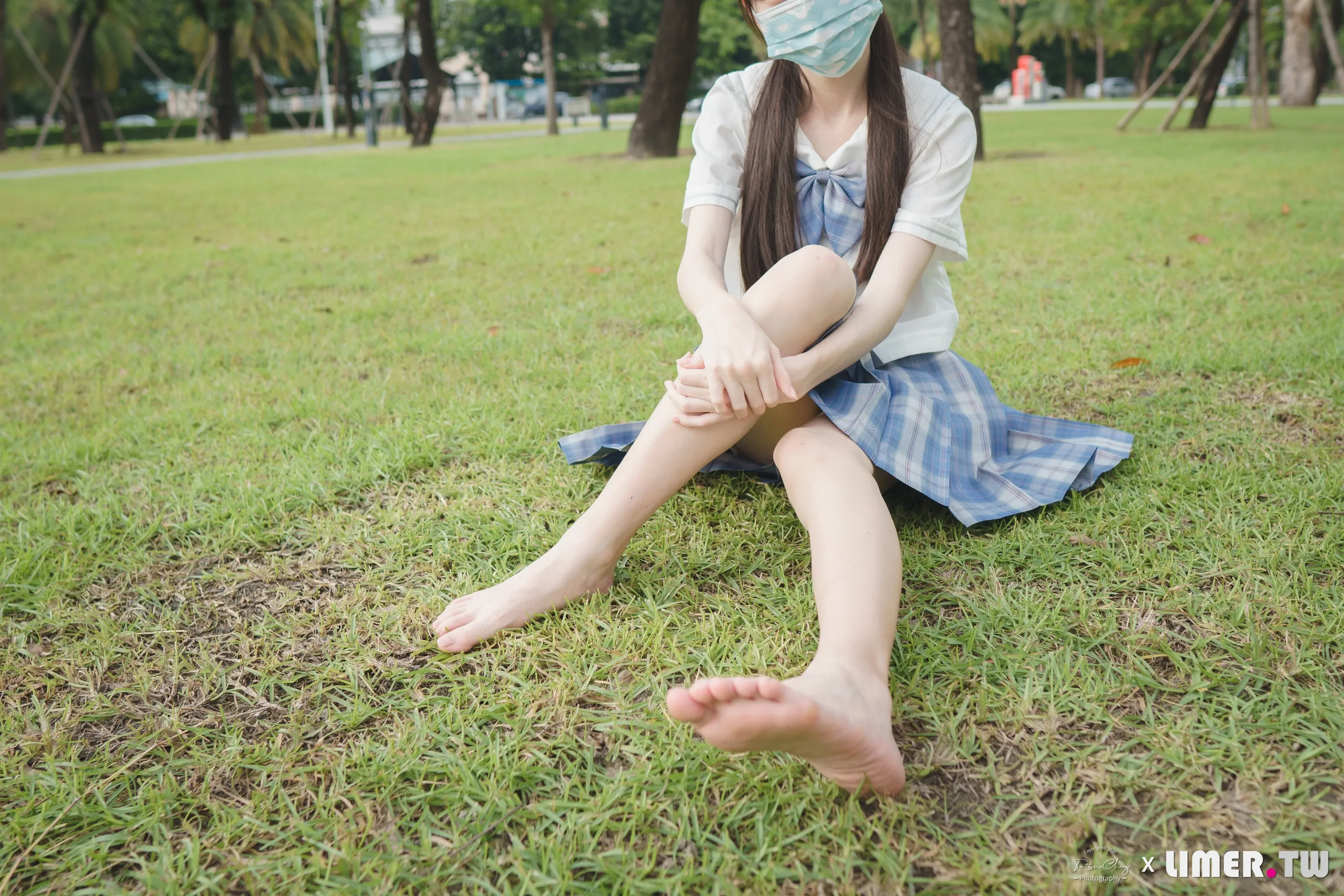 NO.116 JK少女白玉公园裸足白棉袜脚 - 3预览