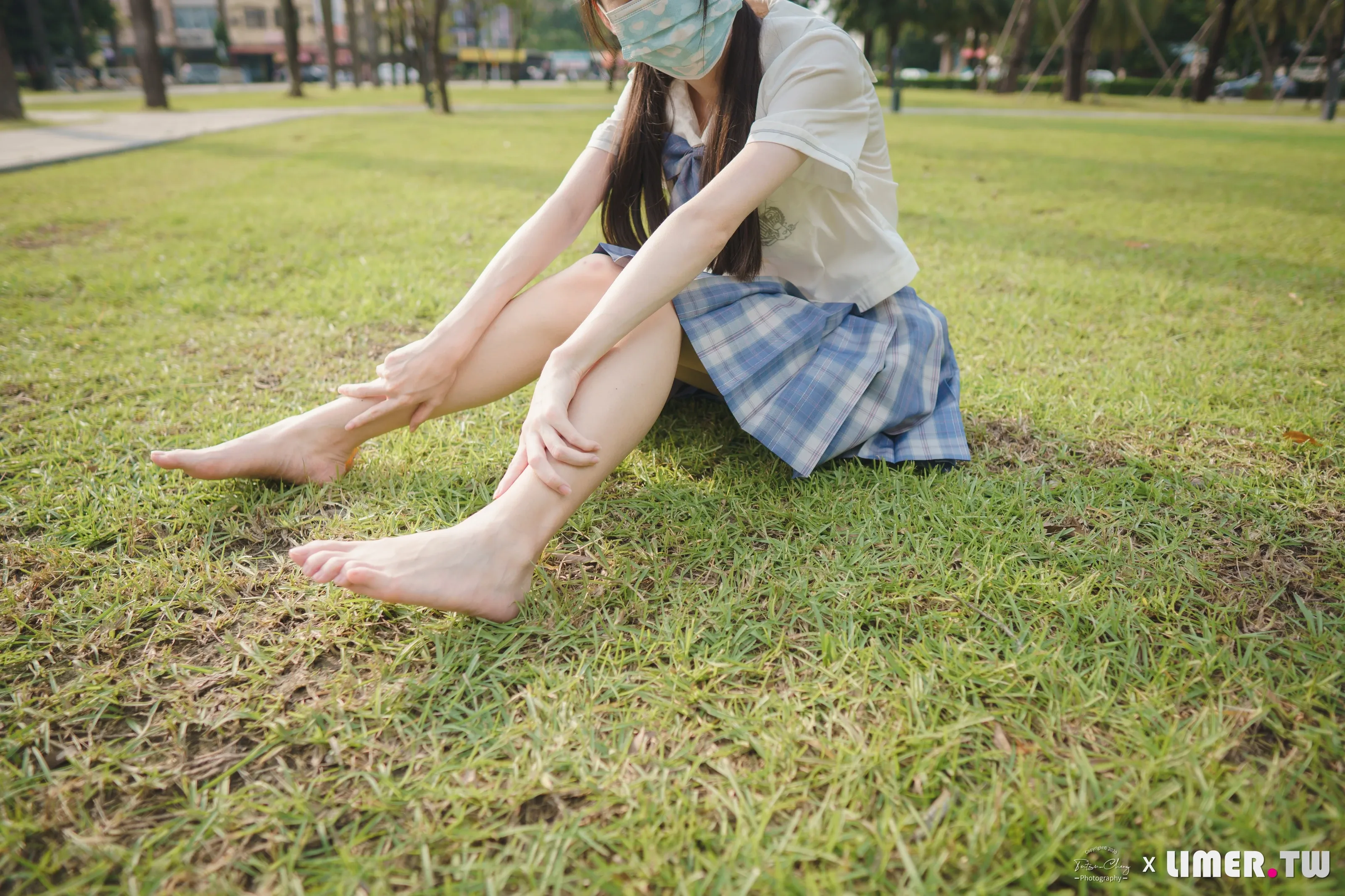 NO.116 JK少女白玉公园裸足白棉袜脚 - 4预览