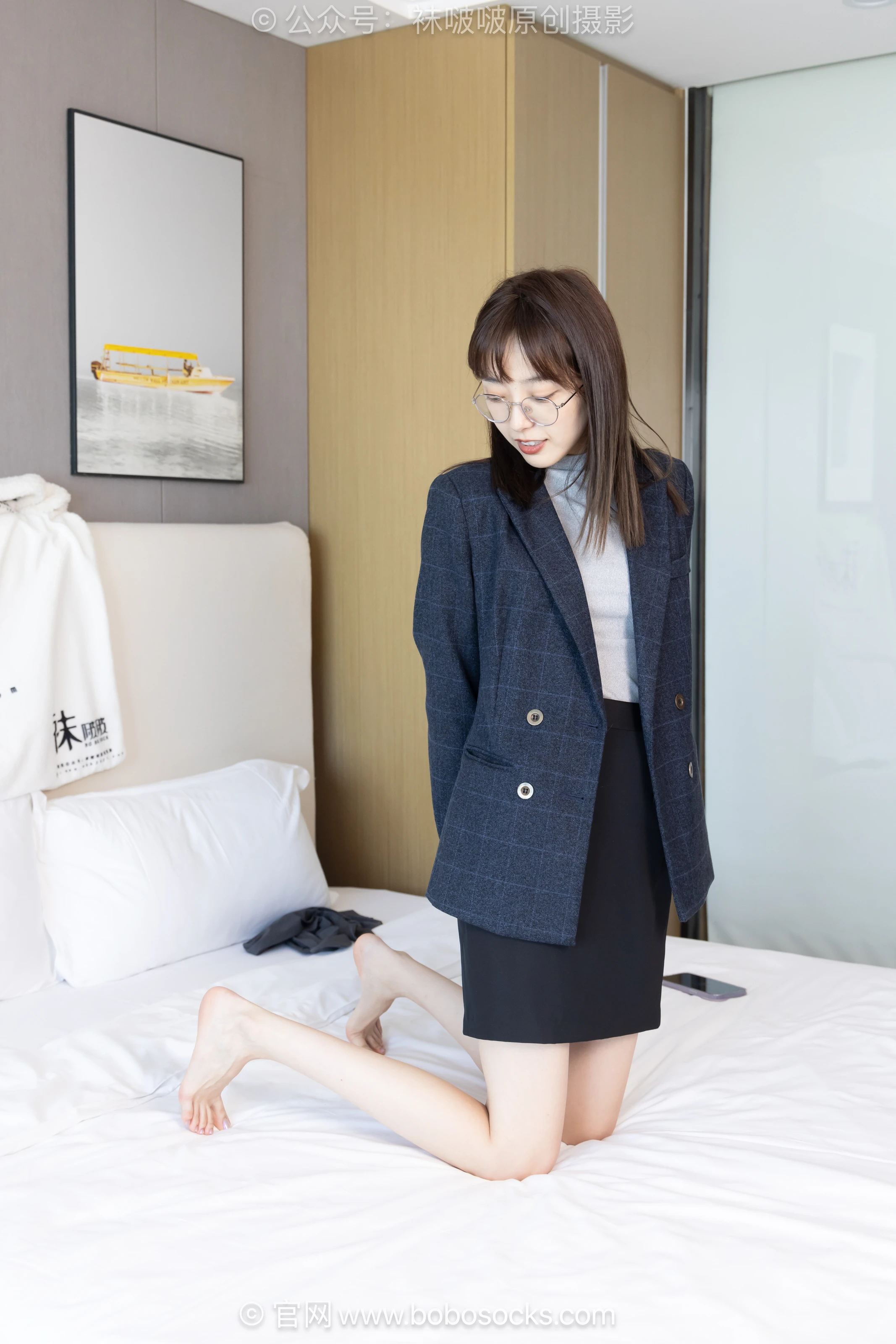 NO.709 稚予-平底鞋、厚灰丝、裸足、ol制服 - 2预览