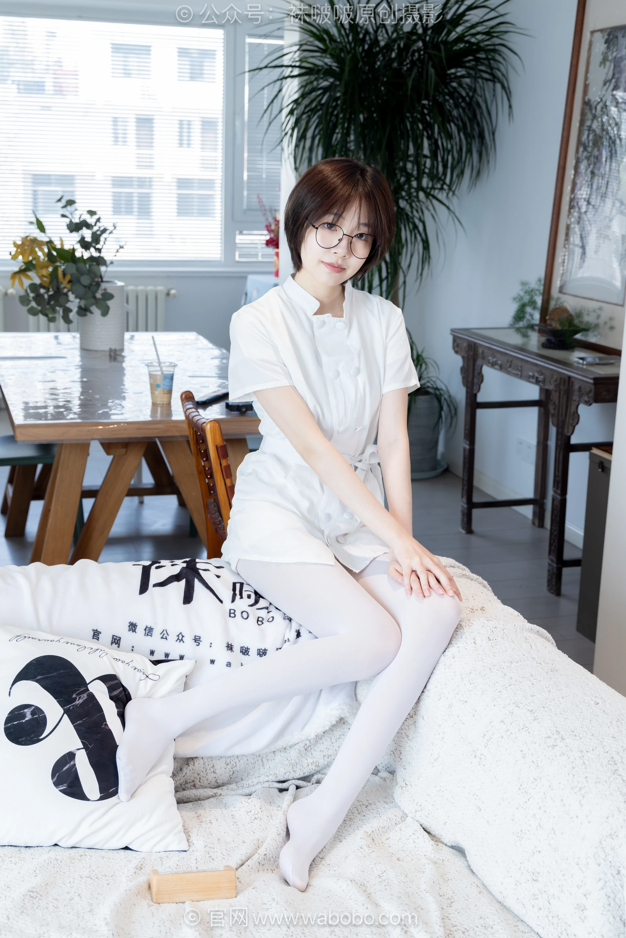 NO.702 小甜豆-高跟凉鞋、厚白丝、护士服 - 3预览